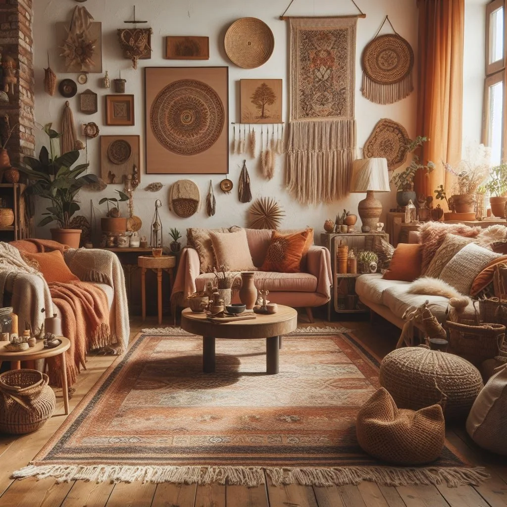 Stanza decorata in stile Boho Chic