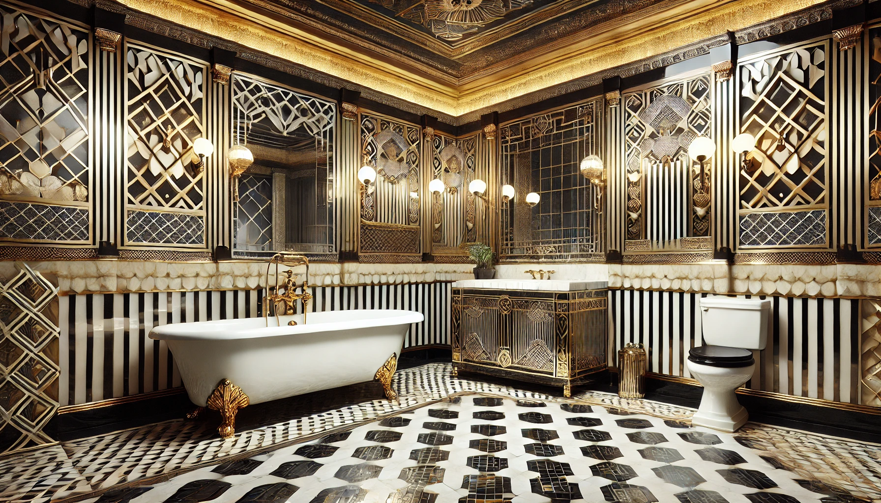 Bagno in stile art deco