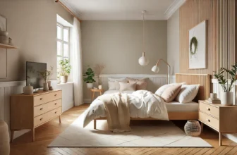 Camera da letto in stile scandinavo