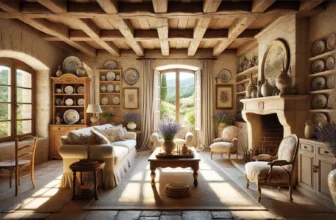 Soggiorno in stile provenzale